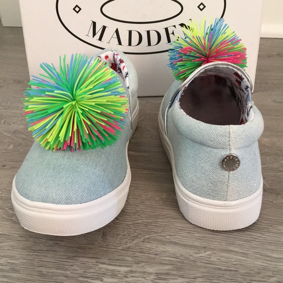 Steve Madden Denim shoe kids size 4 NEW - Picture 4 of 5